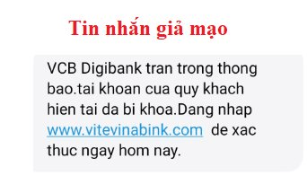 Cảnh báo hiện tượng lừa đảo mạo danh tin nhắn thương hiệu Vietcombank