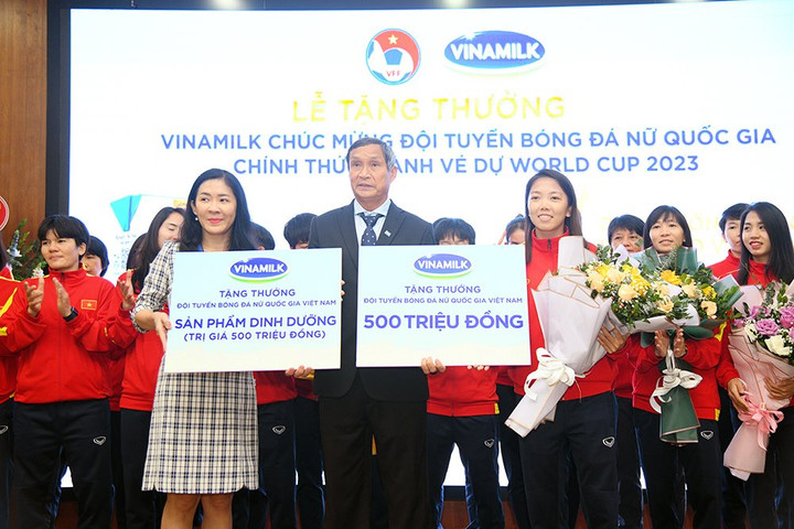 Vinamilk thưởng 1 tỷ đồng mừng kỳ tích lịch sử của đội tuyển bóng đá nữ Việt Nam