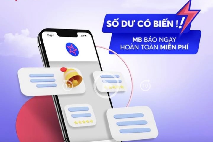 Cách nhận biến động số dư tài khoản với mức phí 0 đồng tại MB