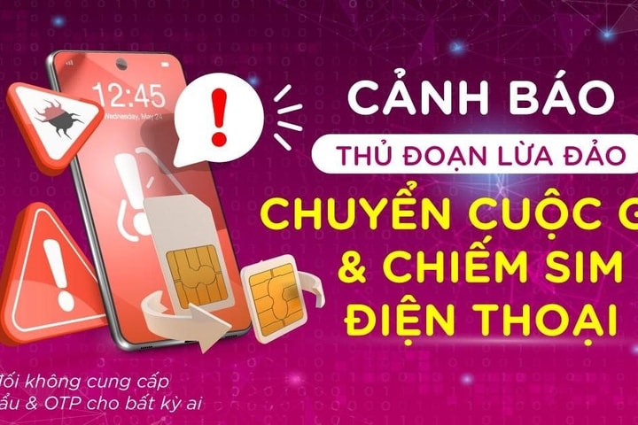 Cảnh giác với thủ đoạn chuyển cuộc gọi/chiếm SIM điện thoại của tội phạm công nghệ cao