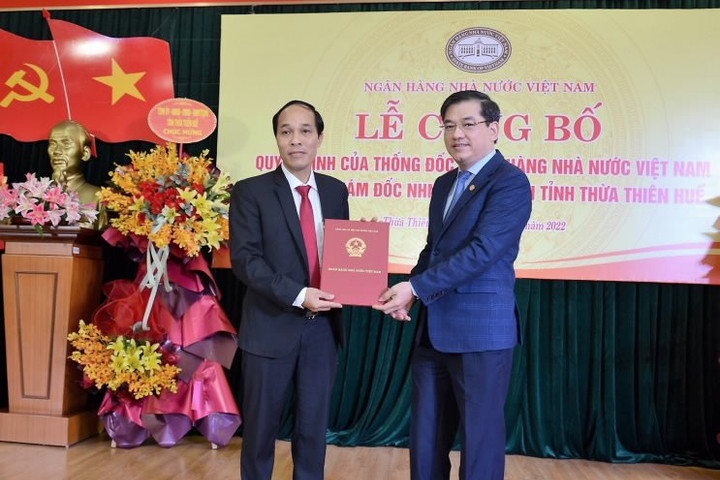 Bổ nhiệm Giám đốc NHNN Chi nhánh tỉnh Thừa Thiên Huế
