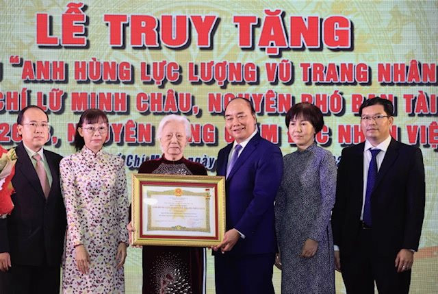 Truy tặng danh hiệu Anh hùng Lực lượng Vũ trang Nhân dân cho đồng chí Lữ Minh Châu
