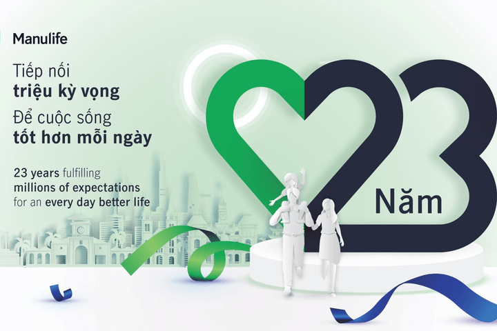 Manulife kỷ niệm 23 năm đồng hành cùng tạo ra một tương lai tốt đẹp hơn cho Việt Nam