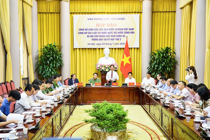 Công bố lệnh của Chủ tịch nước về các luật vừa được Quốc hội khóa XV thông qua 