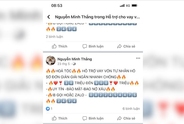 Hỏi vay tiền qua mạng, bị lừa đảo chiếm đoạt gần 2,5 tỉ đồng