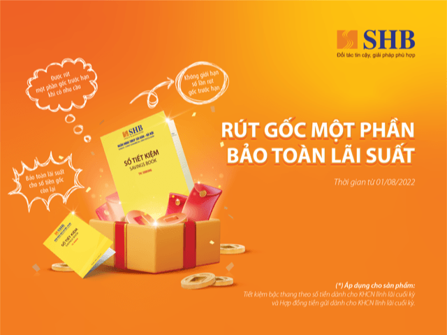 SHB ra mắt tính năng “Rút gốc một phần tiền gửi trước hạn”
