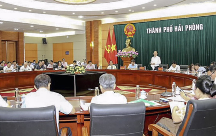 Đoàn kiểm tra, giám sát Ngân hàng chính sách xã hội làm việc với Ban đại diện Hội đồng quản trị Ngân hàng chính sách xã hội thành phố Hải Phòng