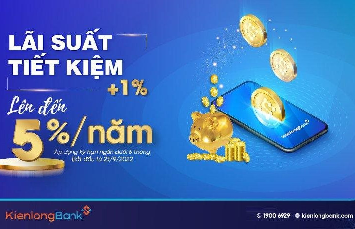 KienlongBank điều chỉnh tăng mạnh lãi suất từ 0,3-1%/năm và tung chương trình tiết kiệm dự thưởng hấp dẫn