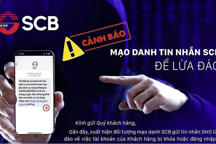 Cảnh báo mạo danh tin nhắn SCB để lừa đảo