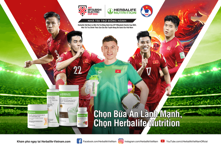 Herbalife Nutrition tiếp tục là nhà tài trợ đồng hành của AFF Mitsubishi Electric Cup