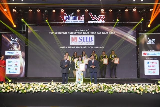 ​​​​​​​Khẳng định vị thế, SHB lần thứ 4 được vinh danh Top 50 doanh nghiệp xuất sắc nhất năm 2022