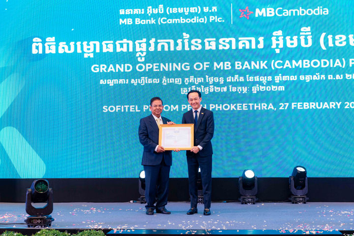 MB khai trương ngân hàng 100% vốn tại Campuchia