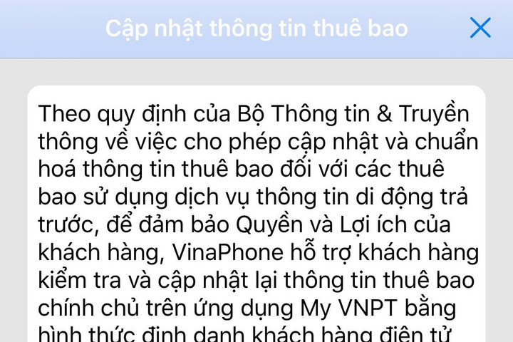 Thuê bao di động không chuẩn hoá với CSDL quốc gia sẽ bị khóa từ ngày 31/3