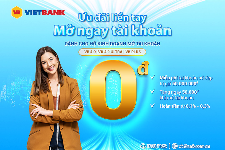 Vietbank dành nhiều ưu đãi cho hộ kinh doanh, tiểu thương