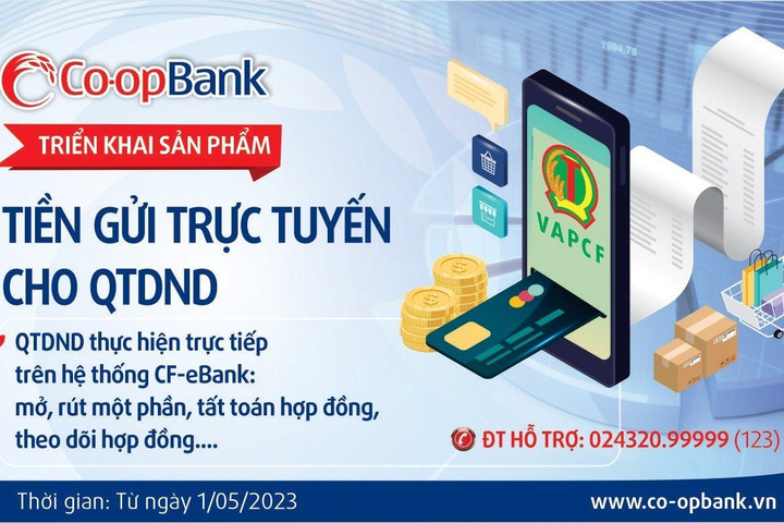 Co-opBank: Triển khai sản phẩm tiền gửi trực tuyến đến các Quỹ tín dụng nhân dân