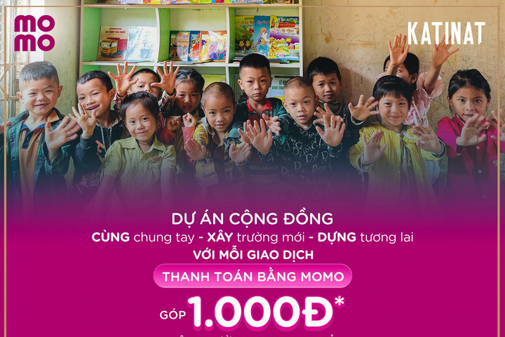 Katinat tiên phong hợp tác MoMo triển khai trích doanh thu làm thiện nguyện