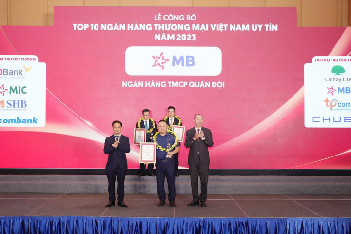 MB vào top 5 ngân hàng thương mại uy tín Việt Nam năm 2023