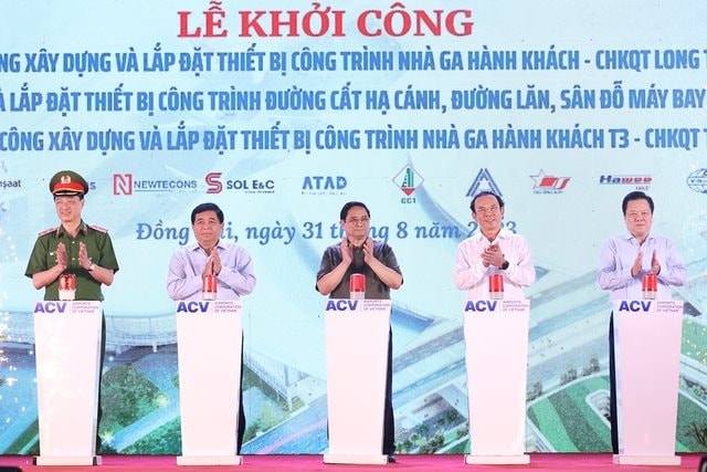 Khởi công 3 gói thầu của dự án Cảng hàng không quốc tế Long Thành và Nhà ga hành khách T3 Tân Sơn Nhất