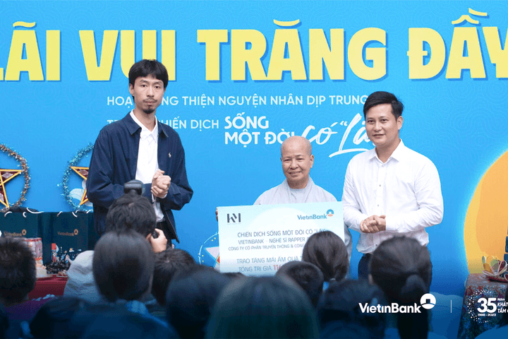 VietinBank và Đen Vâu mang “Lãi vui trăng đầy” đến với hàng ngàn trẻ em khó khăn