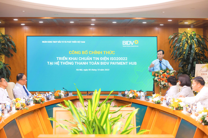 BIDV triển khai chuẩn tin điện ISO20022 tại hệ thống thanh toán Payment HUD