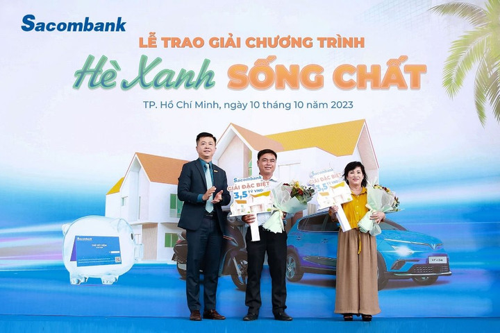 Sacombank tổ chức trao giải chương trình khuyến mại “Hè xanh - Sống chất”