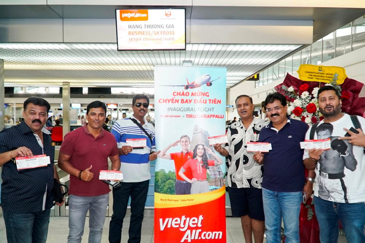 Vietjet khai trương đường bay thẳng TP. Hồ Chí Minh - Tiruchirappalli, Ấn Độ