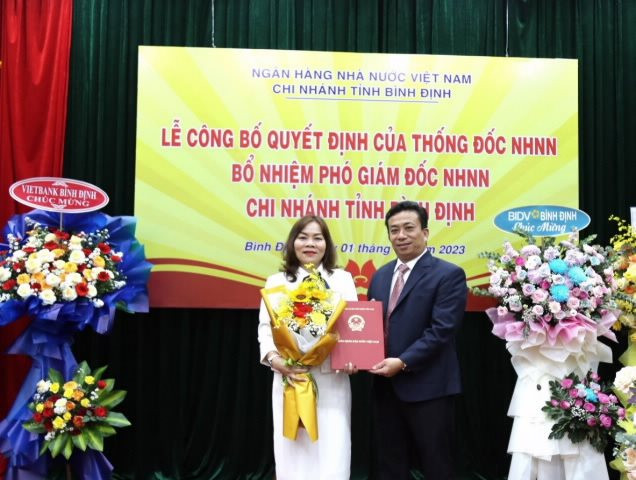 Bổ nhiệm Phó Giám đốc NHNN Chi nhánh tỉnh Bình Định