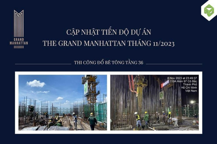 Novaland: The Grand Manhattan dự kiến cất nóc tháp B1 trong tháng 12/2023