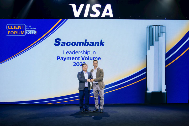 Sacombank tiếp tục là ngân hàng dẫn đầu về doanh số thanh toán thẻ Visa tại Việt Nam