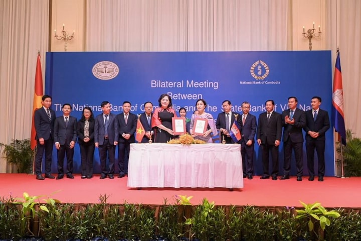 Hội nghị Hợp tác song phương năm 2023 giữa NHNN và NHQG Campuchia