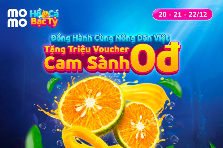 MoMo đồng hành cùng Co.opFood ủng hộ 100 tấn cam cho bà con nông dân qua hình thức đổi cá ảo - lấy cam thật