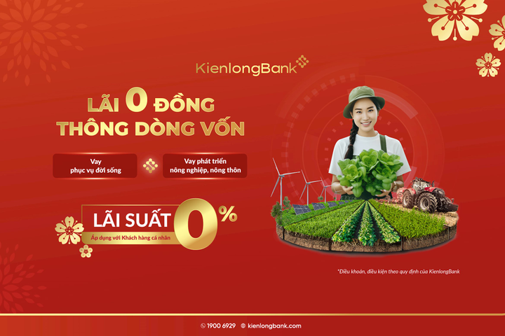 KienlongBank triển khai gói vay 0% dành cho khách hàng cá nhân