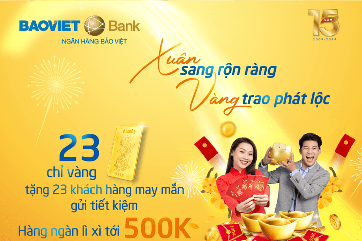 Xuân sang rộn ràng - vàng trao phát lộc cùng BAOVIET Bank