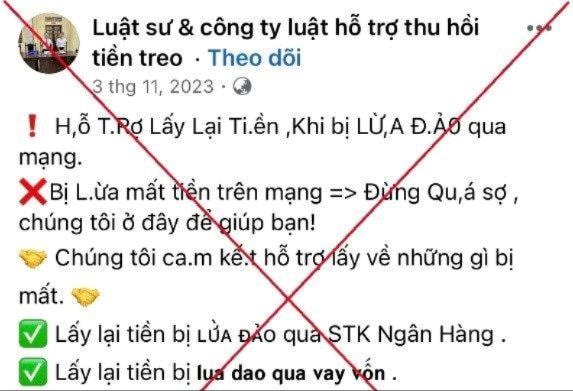 Sau khi bị lừa mất tiền người phụ nữ tiếp tục sập bẫy thủ đoạn giả danh luật sư hỗ trợ thu hồi tiền lừa đảo