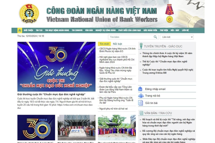Công đoàn Ngân hàng Việt Nam hưởng ứng cuộc thi "Chuẩn mực đạo đức nghề nghiệp"