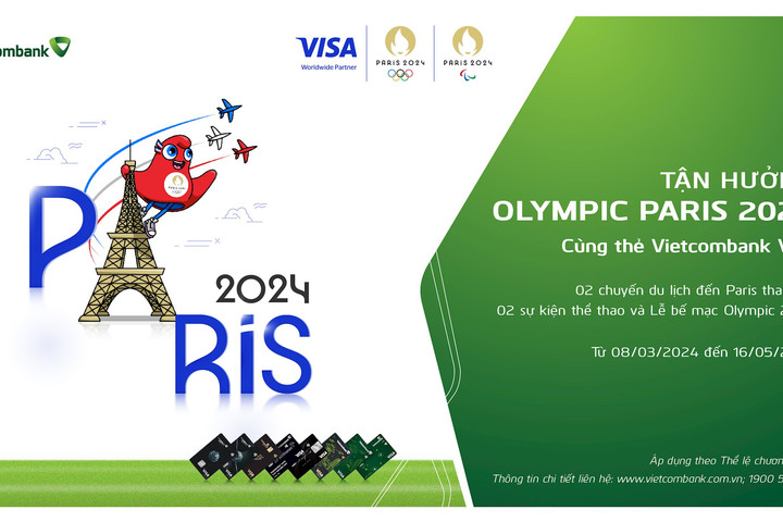 Nhận chuyến đi Pháp 5 ngày 4 đêm xem Olympic 2024 cùng thẻ Vietcombank Visa
