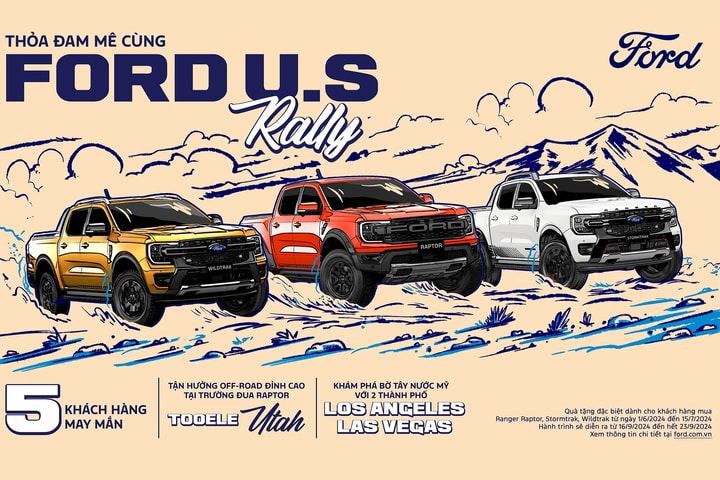 Ford Việt Nam triển khai chương trình “Thỏa đam mê cùng Ford US Rally”