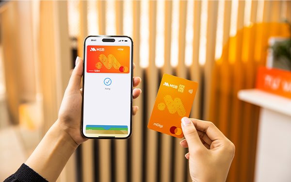 Một chạm để thanh toán với thẻ MSB trên Apple Pay