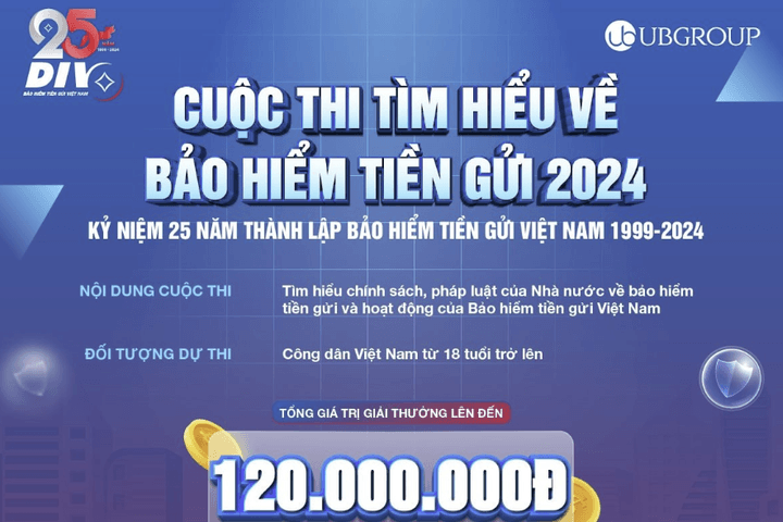 Bảo hiểm Tiền gửi Việt Nam tổ chức cuộc thi trực tuyến “Tìm hiểu về bảo hiểm tiền gửi” nhân dịp 25 năm thành lập