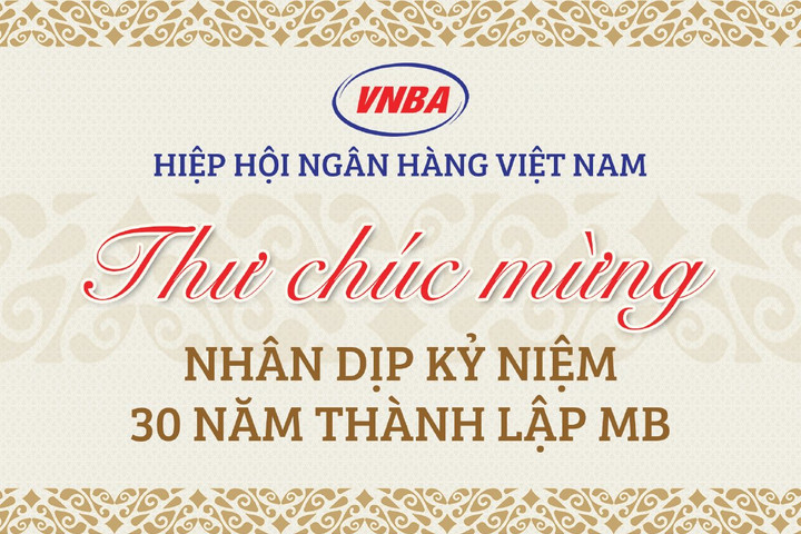 Hiệp hội Ngân hàng Việt Nam chúc mừng Ngân hàng TMCP Quân đội nhân dịp kỷ niệm 30 năm thành lập