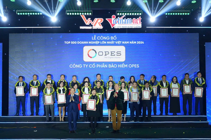 Bảo hiểm số OPES lần đầu được vinh danh trong Top 500 doanh nghiệp lớn nhất Việt Nam 2024
