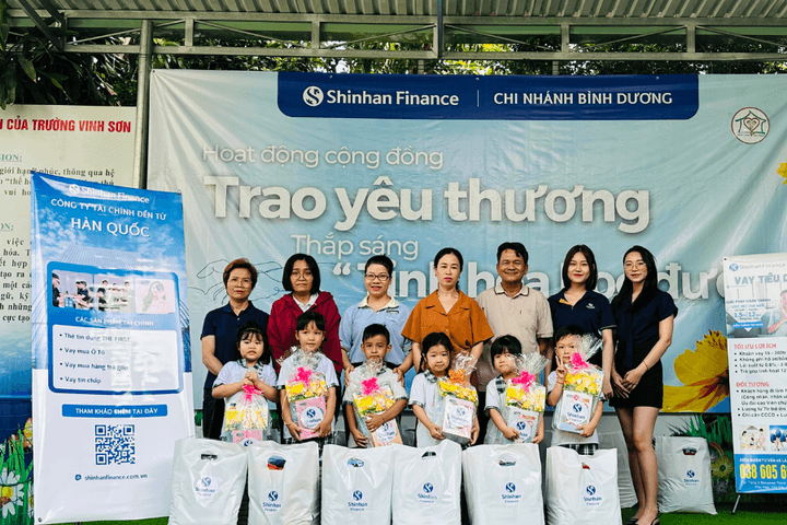 Shinhan Finance tiếp nối hành trình “Tiếp sức cho cộng đồng thêm mạnh” tại Bình Dương