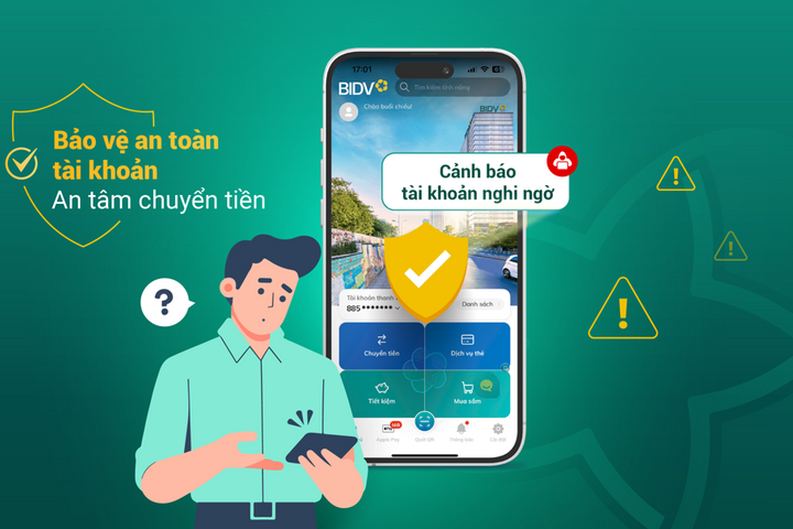 BIDV tăng cường “lá chắn” bảo vệ tài khoản khách hàng