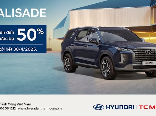 Hyundai Thành Công Việt Nam ưu đãi khách hàng mua xe Hyundai Palisade trong tháng 4