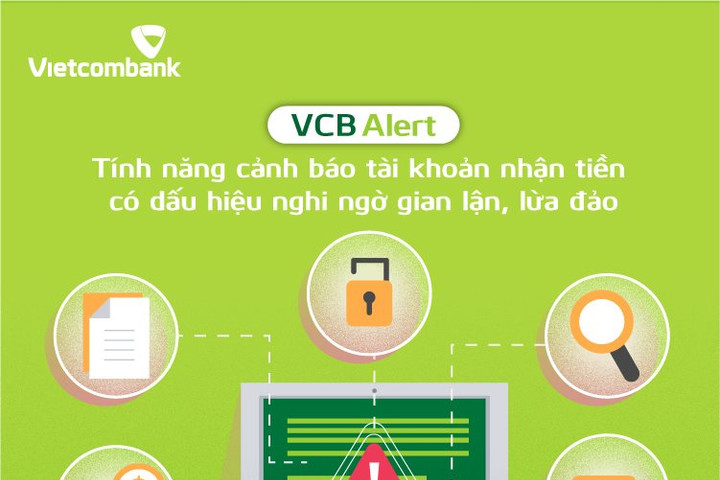 Vietcombank mở rộng tính năng cảnh báo tài khoản nhận tiền có dấu hiệu nghi ngờ gian lận, lừa đảo