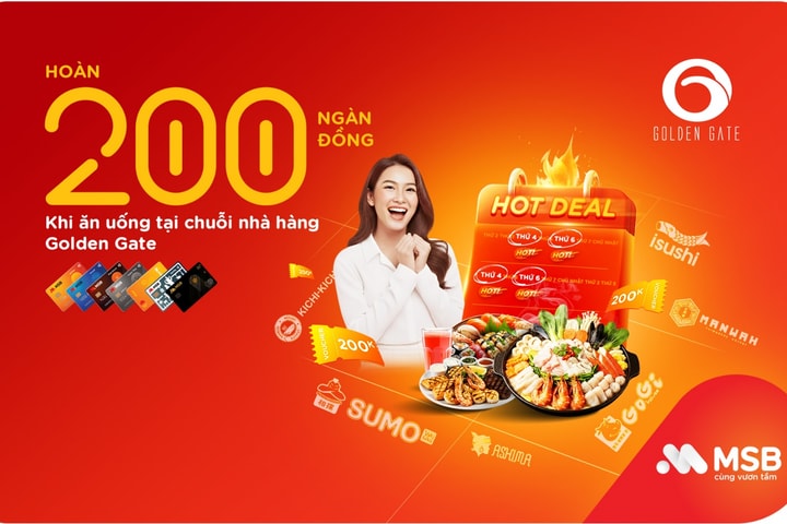 MSB ưu đãi lớn cho chủ thẻ tín dụng dịp cuối năm