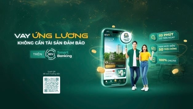 “Vay ứng lương” - trải nghiệm số an toàn, tự động trên BIDV SmartBanking