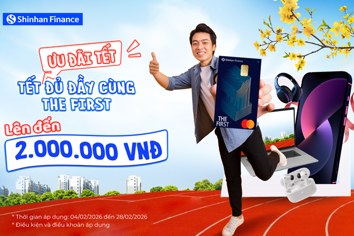 Shinhan Finance tung ưu đãi Tết đặc biệt: Giảm đến 2 triệu đồng khi mua sắm tại Thế giới Di động và Điện máy Xanh