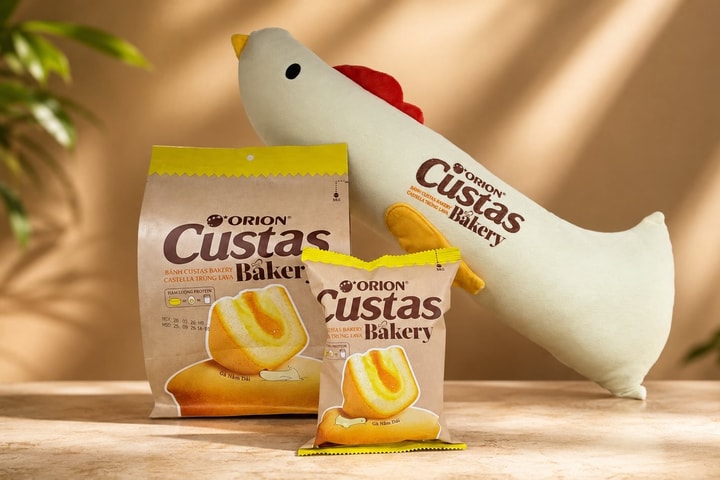 Orion chính thức ra mắt Custas Bakery Castella Trứng Lava tại thị trường Việt Nam