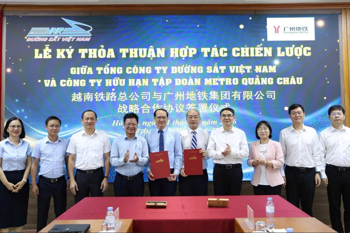 Đường sắt Việt Nam ký hợp tác chiến lược Metro Quảng Châu để thúc đẩy thương mại, logistics